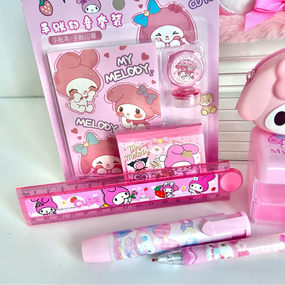 💝(MY324) My Melody Adorable 10-Piece Pencil Case Mini Bundle! - Picture 2 of 9